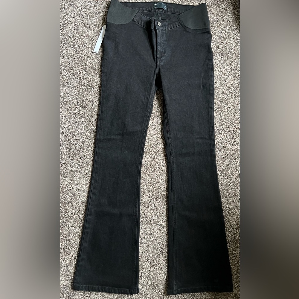 ASOS black boot cut maternity jeans size 2